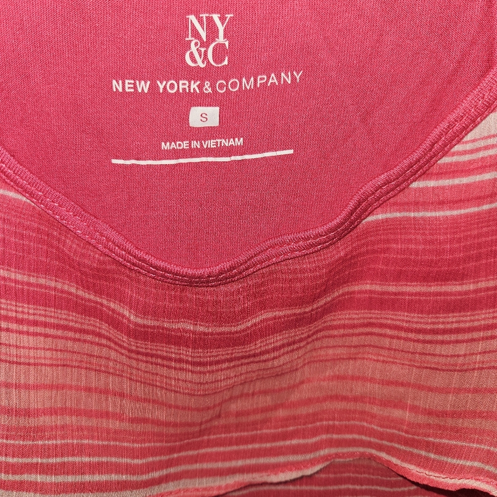 New York & Company Womans Pink Tank Top Size S - Picture 4 of 9